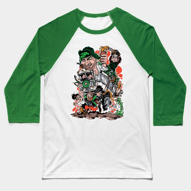 "Shi++er's Full" Baseball T-Shirt by RebelSoulStudio